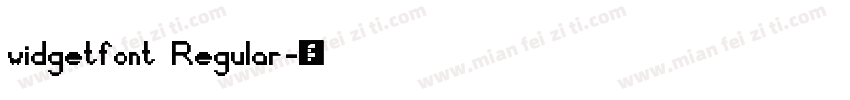 widgetfont Regular字体转换